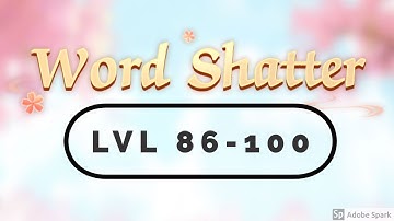 Word Shatter lvl 86-100 android ios walkthrough/gameplay . word puzzle