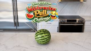 Who Will Win the Watermelon Pull Challenge 🍉🤣