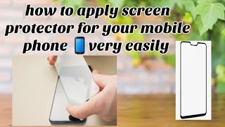 How to apply screen protector to our mobile phone in telugu