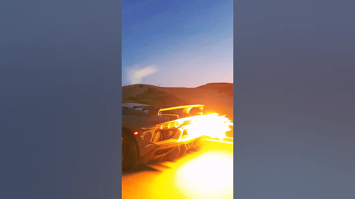 Lamborghini Aventador SVJ Spitting Some Huge Flames