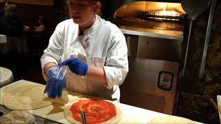 Stone-hearth pizzas are a popular item at Kozmo's Grille in Massillon, OH