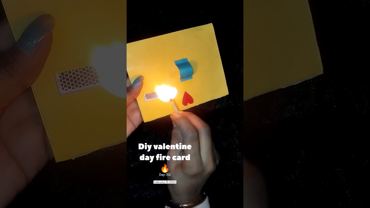 Diy fire card for valentine's day 