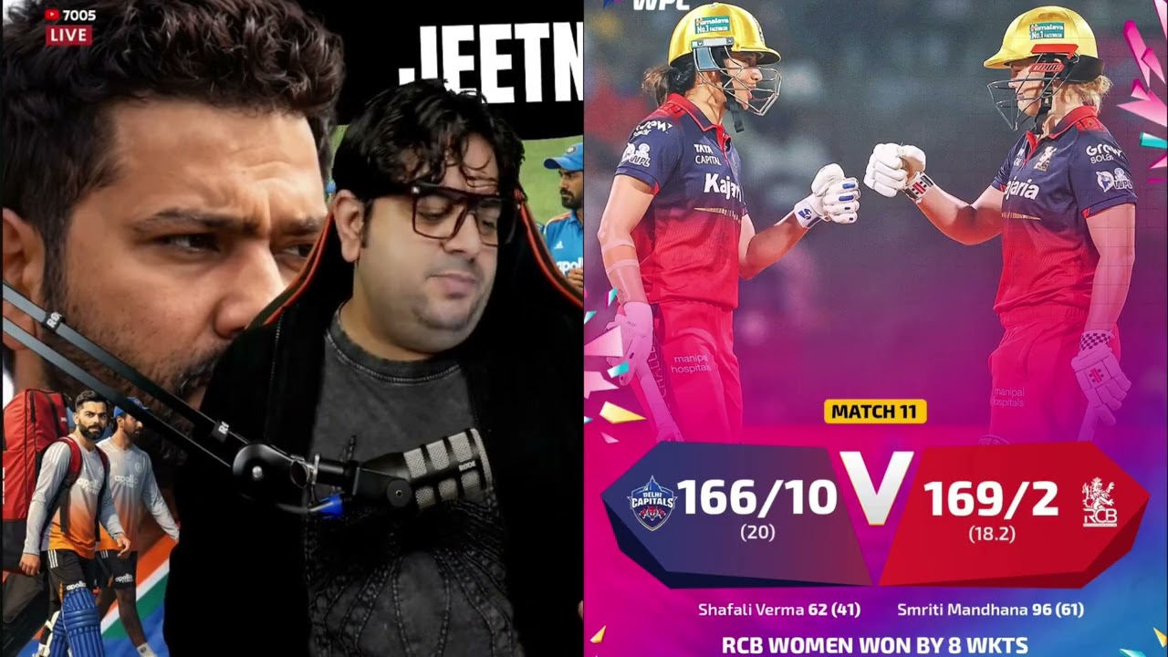 WPL WOMENS RCB 169/2 vs 166/10 DC RCB WOMEN WON BY 8 WKTS SMRITM MANDHA 61(96)