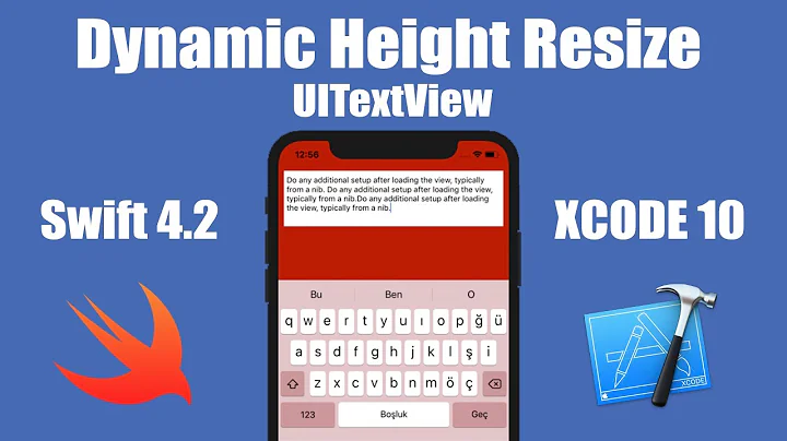 AutoLayout with Dynamic UITextView Height Resize ios swift xcode