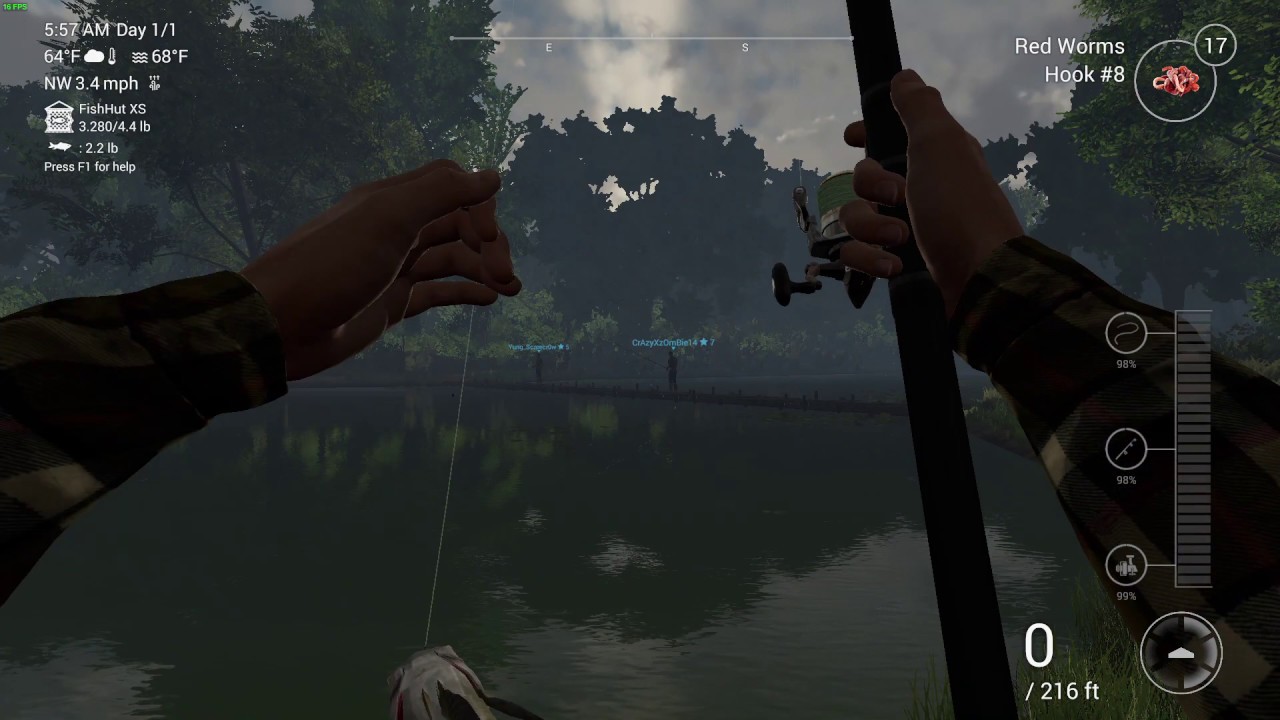 fishing planet using in game map