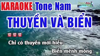 Full Thuyền Và Biển Karaoke Tone Nam - Beat Chuẩn Dễ Hát | Nhạc Sống Thanh Ngân Guide