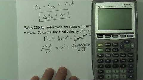 Energy Part 2 - Work Energy Theorem