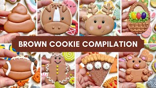 BROWN COOKIES ~ an epic cookie decorating compilation of all brown cookies 🤍