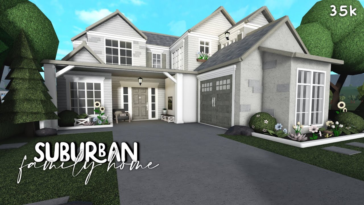 Bloxburg | Suburban Family Home (exterior) - YouTube