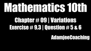 Mathematics 10th | Exercise 9.3 | Q.5 & Q.6
