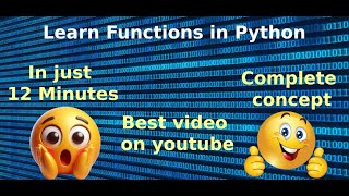 Functions in Python | Learn Python Part - 3 | One shot video | Trending technology