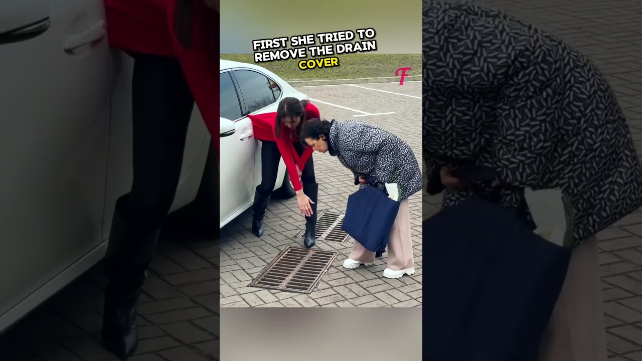 She dropped her car keys in the drain 🥹 