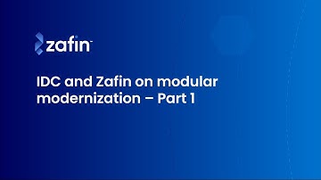 IDC and Zafin on modular modernization - Part 1