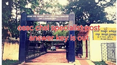ossc chsl specialist post answer key is out... #ossc  #osscchsl    #studypalyoutube