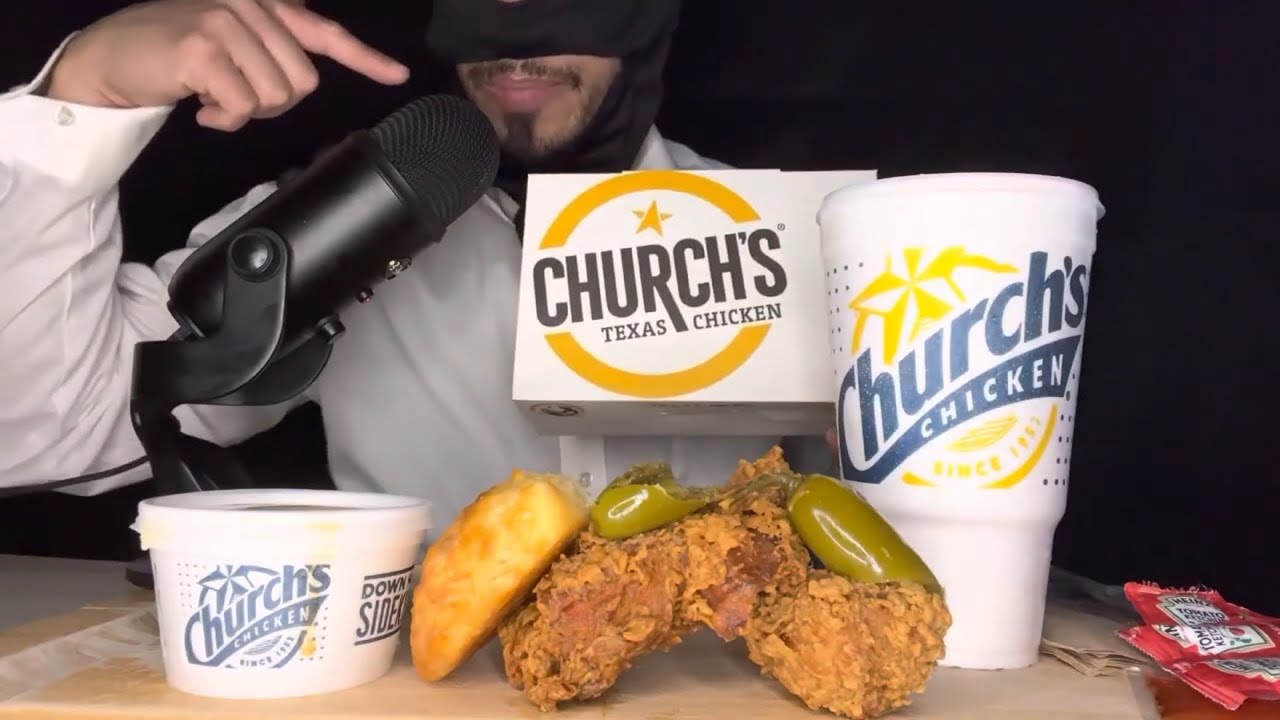 #ASMR MUCKBANG CHURCHES CHICKEN 🍗 SO GOOD #ASMREATING