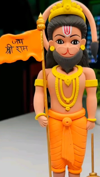 Jai Hanuman Ji Clay Idol #Shorts | Cute Bajrangbali Murti Handmade Maruti Resin Art |Ram ji Sita maa
