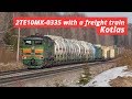 2TE10MK-0335 with a freight train, Kotlas