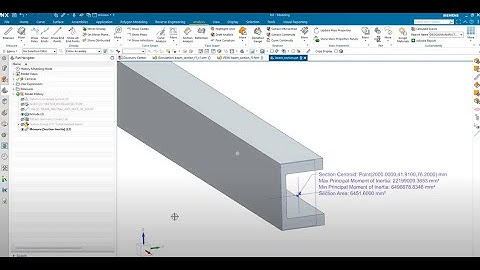 Section Properties in Siemens NX / Simcenter 3D
