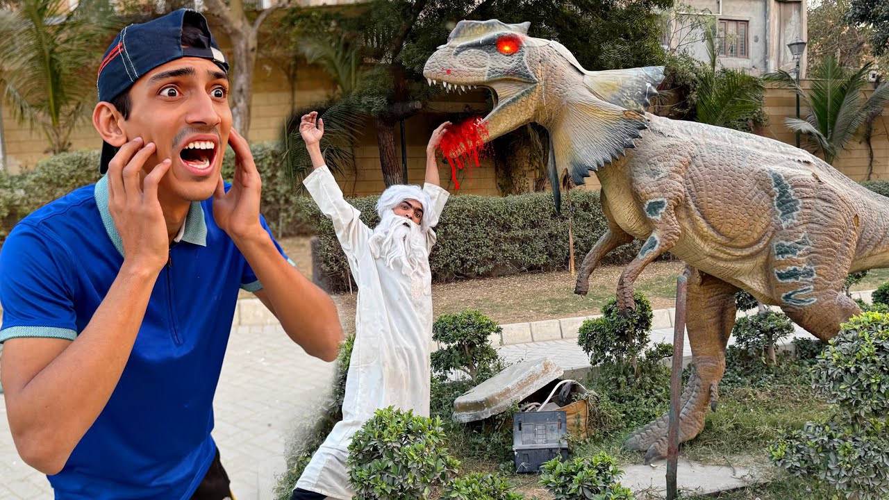 My Chachu Rocks My Chachu Scared By Dinosaur ๐จ| Prank With My Uncle ๐| Is This Fake Or ...