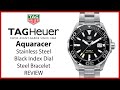 ▶Tag Heuer Aquaracer Stainless Steel Black Index Dial &amp; Steel Bracelet - REVIEW  WAY201A BA0927