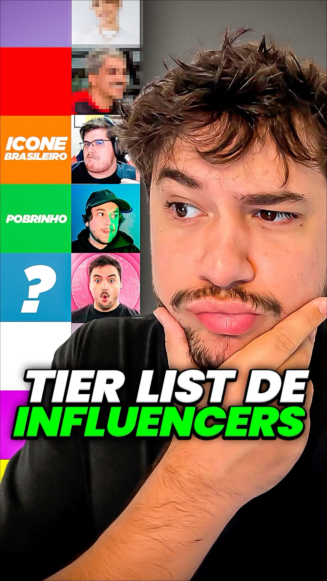 tier list dos influencers! #livedobrino #humor #MundinhoBrino