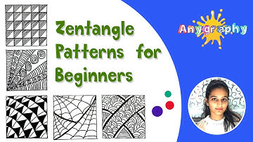 Easy Zentangle patterns for Beginners - part 2 | Art for Kids | Anygraphy