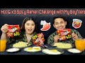 x3 Spicy Ramen Challenge with My Boyfriend || Extremely Spicy🥵 ||