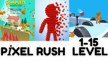 Pixel Rush Gameplay 1-15 Level - İOS,Android Mobile Games