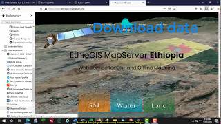 Download data shapefile and raster from mapserver Ethiopia screenshot 2