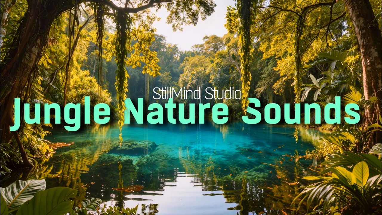 Jungle Nature Sounds 3 Hours 🌿 Peaceful Lake & Birds Singing | Relax, Study, Sleep