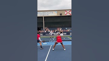 You won’t believe this pickleball defense from Tyra Black and Christian Alshon 😧