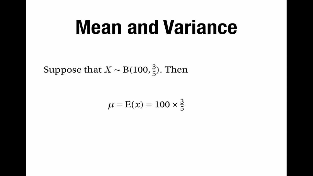 ⁣Binomial Distribution: Mean & Variance