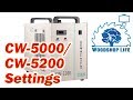 Changing settings on CW-5000/CW-5200 Chiller
