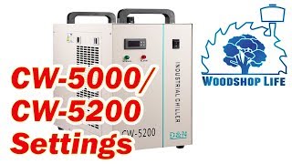 Changing settings on CW-5000/CW-5200 Chiller