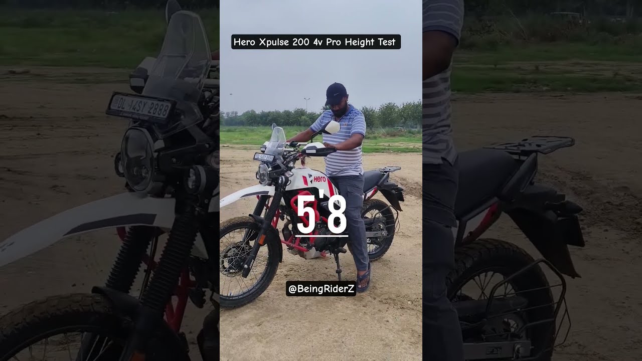 Xpulse 200 4v Pro Rally Edition Height Test 5 7 8 And 6 2 Rider Xpulse200 Viral Shorts