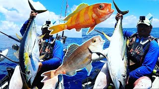Hawaii Kayak Fishing: Double Yellowfin Tuna and Deep Drop Success! | Gindai + Opakapaka + Hogo
