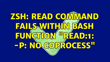ZSH: Read command fails within bash function "read:1: -p: no coprocess" (3 Solutions!!)