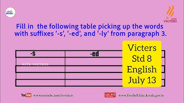 First Bell 2.0 Std 8 English Class 4 13 July 2021 l Victers std8 English Assignment/worksheet july13