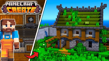 I Built A Create Mod Workshop And Iron Farm! | Create Mod Island! | Episode 2