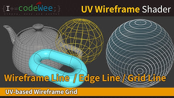 CodeWee Unity UV-based Wireframe Shader (Built-in RP / URP / HDRP)