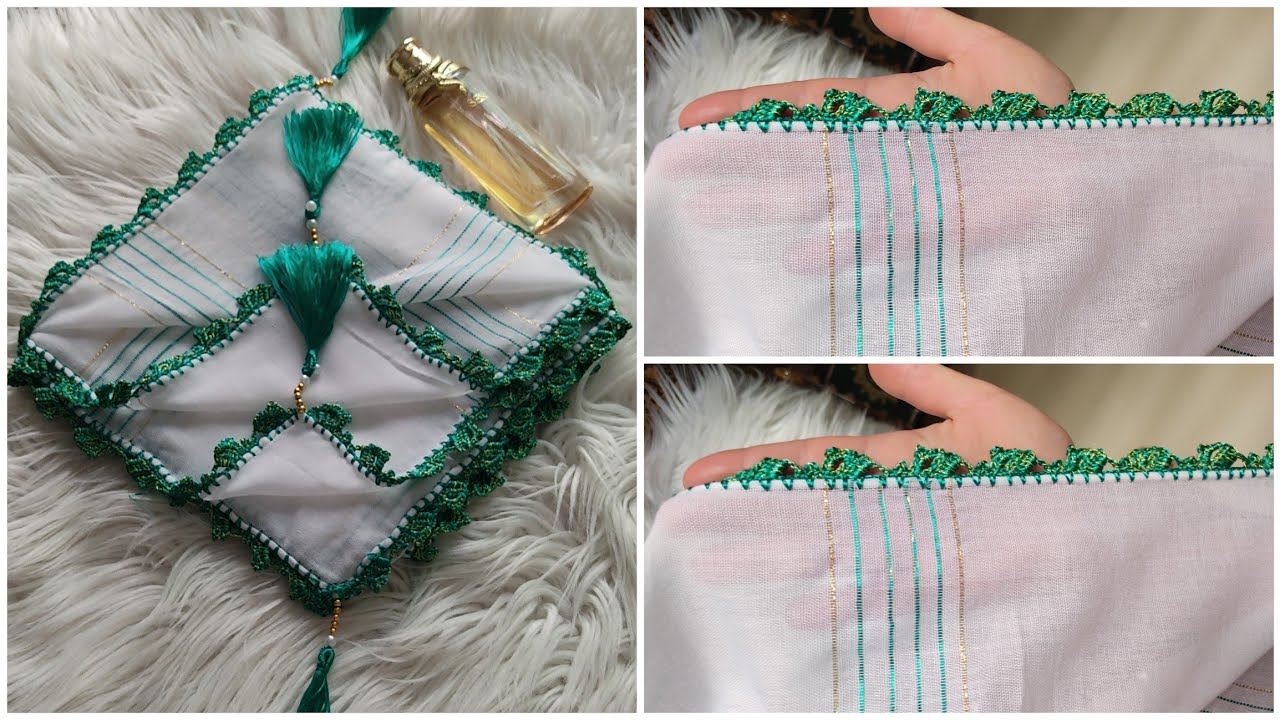 جديد الزيف دحياتي بالكروشي رشمة خفيفة تصلح ف الأكمام والقفطان والجلابة