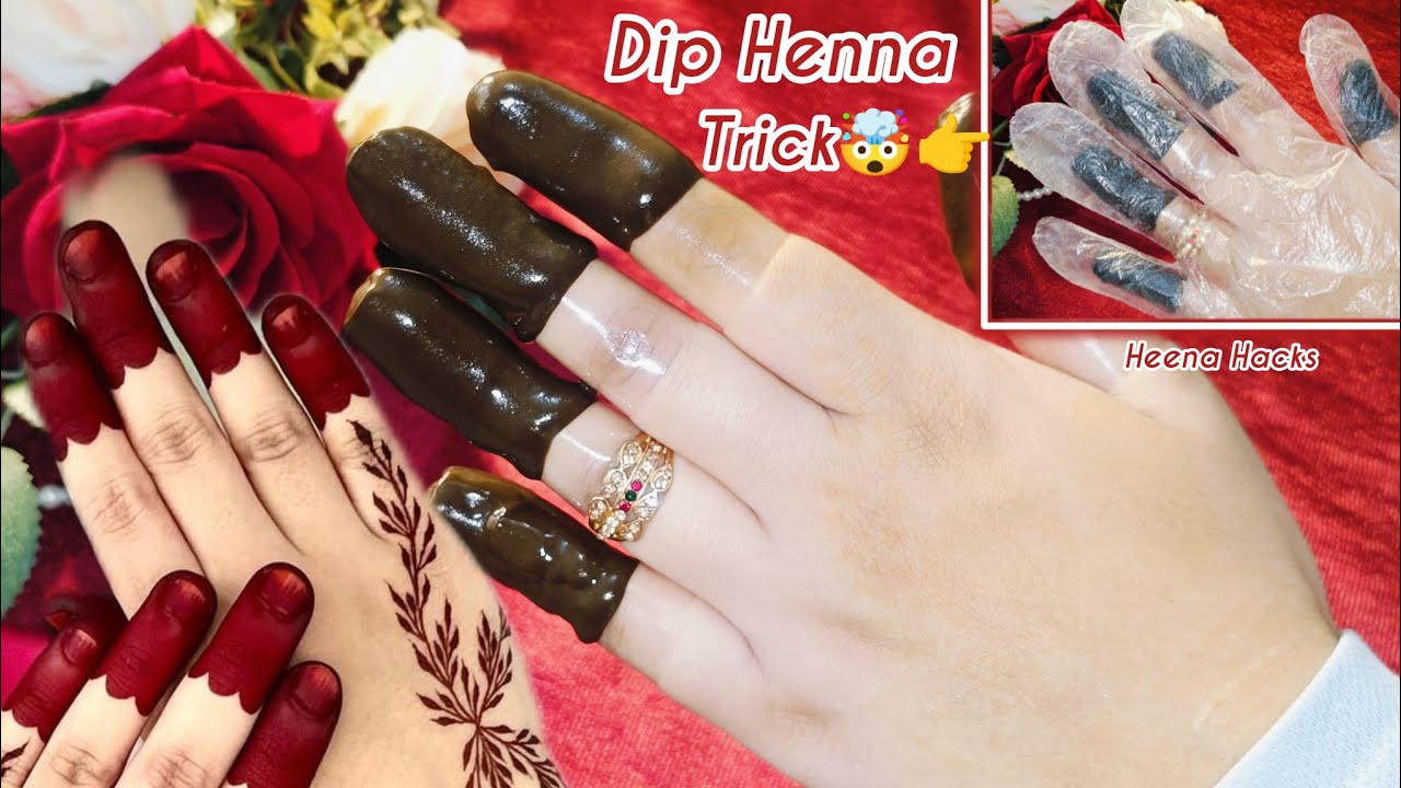 How to Use Dip Henna 🤯 / how to make dark colour mehndi finger tip / Mehndi trick bridal मेहंदी 👰