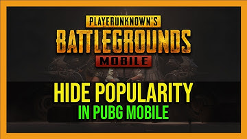 How To Hide Popularity in PUBG Mobile (2024)  | HIDE POPULARITY IN BGMI/PUBGM