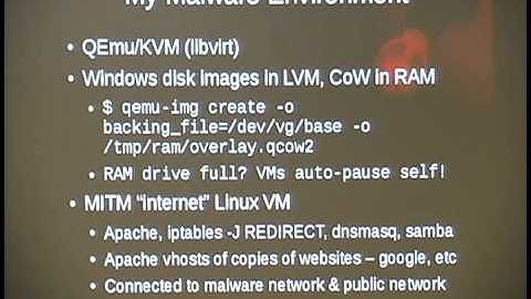 Shmoocon 2013 - Malware Analysis Collaboration Automation & Training