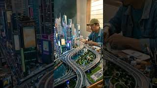 Diorama kota Cinematic mewah! #diorama #fyp