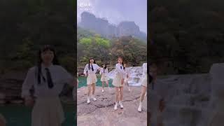 Students dancing outdoor || Beautiful Asian Girls #shorts