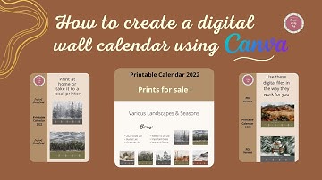 How to Create A Digital Wall Calendar Using Canva #digitalcalendar #canva