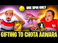 Gifting Max 7 Level Scar To Chota AAWARA || One Spin Challenge || Free Fire