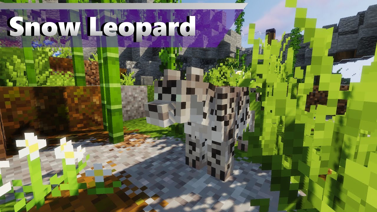 Snow Leopard | Alex's Mobs Zoo (Minecraft 1.16.5 Zoo) - YouTube