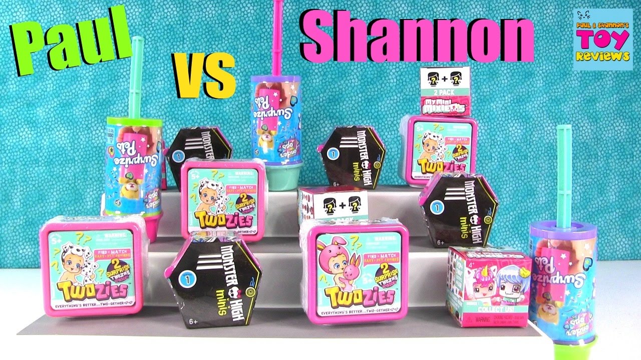 kawaii emoticons Paul vs Shannon Challenge Wonder Pops Twozies MMMQ MH Opening | PSToyReviews